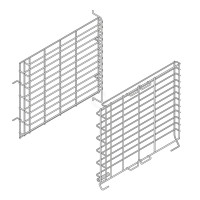 RATIONAL Einhängegestell Typ XS 6-2/3, 6x2/3GN, 46 mm Schienenabstand, Musterbild