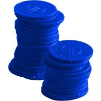 Hendi Pfandmünzen - 100 Stk, Blau, ø 25 mm