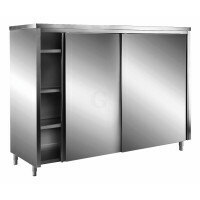 SARO Edelstahl-Lagerschrank mit Schiebetüren 1600 x 600 x 2000 mm