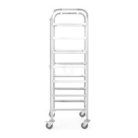Hendi Transportwagen für Spülmaschinenkörbe, 7 Körbe à 500 x 500 mm