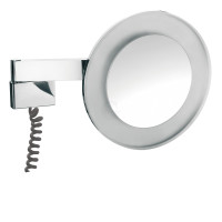 Frasco LED Wandspiegel rund 265mm Doppelgelenkarm-Mit zusätzlichem Kabel und Stecker zum Anschluss an Steckdose-5x