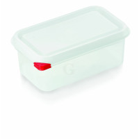 WAS 6 Stk. GN 86 Behälter 1/4-100 mm mit Deckel und Skalierung Polypropylen