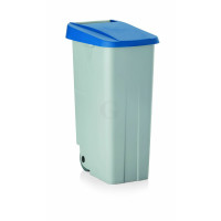 WAS Abfallbehälter mit blauem Deckel 110 Liter 42 x 57 x 88 cm Polypropylen-20