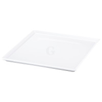 Frilich RAISER OAK Frischeplatte - Porzellanplatte, 330 x 330 mm weiß