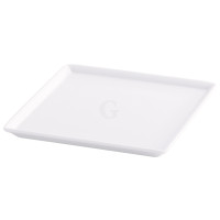 Frilich RAISER OAK Frischeplatte - Porzellanplatte, 230 x 230 mm weiß