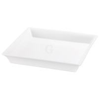 Frilich RAISER OAK Frischeschale - Porzellanschale 350 x 350 mm, weiß