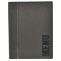 Contacto Speisekartenmappe A4, schwarz-20