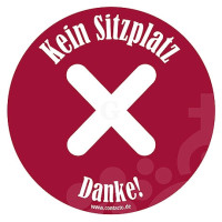 Contacto Aufkleber "Kein Sitzplatz"
