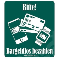 Contacto Aufkleber "Kontaktlos zahlen"
