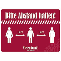 Contacto Aufkleber "Abstand halten"