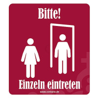 Contacto Aufkleber "Einzeln Eintreten"