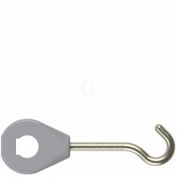 armag Brausehalter Pa66/VA grau mit Ring und VA-Schraube M8 X36.253.12.41