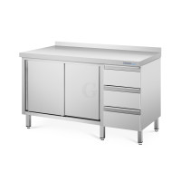 CHROMOnorm Arbeitsschrank mit Schubladenblock-20