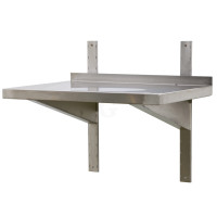 Edelstahl Wandboard mit Aufkantung, Bautiefe 500 mm, AISI 304, 800 x 500 x 40