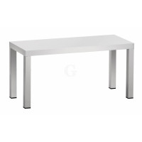 Edelstahl Aufsatzboard 1-Etage, Bautiefe 300 mm, AISI 304, 2400 x 300 x 400