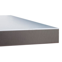 Edelstahl Arbeitsplatte, Bautiefe 600 mm, AISI 304, 1700 x 600 x 40