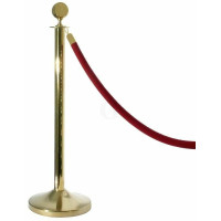 Contacto Schwarzes Seil 1500 mm passend zu Absperrpfosten, gold