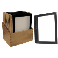 Contacto Speisekartenmappe, Holz, Kasten, schwarz