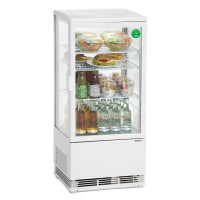 Bartscher Mini-Kühlvitrine 78 L weiß