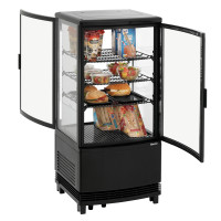 Bartscher Mini-Kühlvitrine 75L2T schwarz (