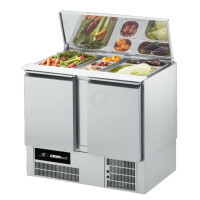 CHROMOnorm Saladette mit 2 Türen