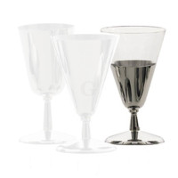 Stöckel Eiskelch mit Plexiglaseinsatz aus Edelstahl in Hochglanz Modell 85