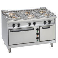 EKU Thermik 850 Gasherd PowerBurner mit Elektrobackofen GEHW-6