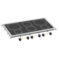 EKU Thermik Integral Einbau-Ceranfelder 6-Felder-Cerankocher D-C-700-6