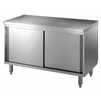 Edelstahl Arbeitsschrank mit Schiebetür Serie Standard-20