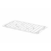 Hendi Perforiertes Abtropfgitter für GN-Behälter aus Polykarbonat, GN 1/1, Transparent, 467 x 263 mm