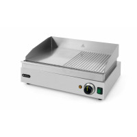 Hendi Grillplatte Profi Line, 1/2 glatt, 1/2 gerillt, 230 V /2,4 kW, 550 x 380 x (H) 240 mm