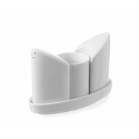 Hendi Menage Set, Pfeffer, Salz & Zahnstocher, 125 x 54 x (H) 90 mm