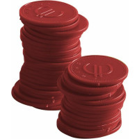 Hendi Pfandmünzen - 100 Stk, Rot, ø 25 mm