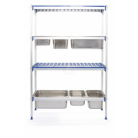 Hendi Regalsystem aus Aluminium für GN Behälter, 1120 x 355 x (H) 1685 mm