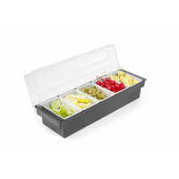 Hendi Zutatenbehälter, Schwarz, 480 x 150 x (H) 100 mm