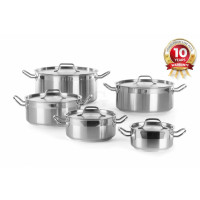 Hendi Kochtopf, niedrig - mit Deckel, Profi Line, 7,5 L, ø 280 x (H) 120 mm