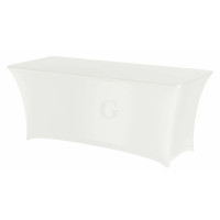 Hendi Tischhusse Symposium, rechteckig, 810910 + 810897, Weiß, 1830 x 760 x (H) 730 mm