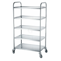 Hendi Servierwagen mit 5 Regalböden, 910 x 590 x (H) 1560 mm