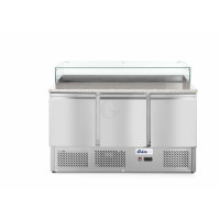 Hendi Pizzatisch, dreitürig 380 L, -2 / 8 ˚C, 230 V / 0,31 kW, R600a, 1365 x 700 x (H) 1120 mm