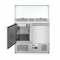 Hendi Kühltisch, zweitürig mit Glasdisplay 300 L, -2 / 8 ˚C, 230 V / 0,31 kW, R600a, 900 x 700 x (H) 1300 mm