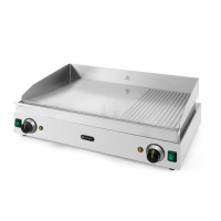 Hendi Grillplatte Profi Line, 2/3 glatt, 1/3 gerillt, 230 V / 3,5 kW, 720 x 530 x (H) 250 mm