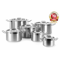 Hendi Kochtopf, mittel - mit Deckel, Profi Line, 15 L, ø 320 x (H) 190 mm