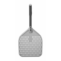 Hendi Pizzaschaufel - eckig, gelocht, kurzer Griff, 355 x 710 mm