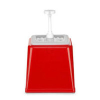 Hendi Pump-Soßenspender, rot