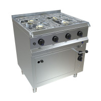 MKN Optima 700 Gas Herd 4-flammig mit E-Backofen 1 1/2 GN