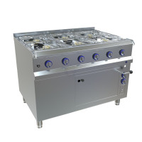 MKN Optima 850 Gas Herd 6-flammig mit E-Backofen 2/1 GN