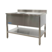 SARO Spültisch mit 1 Becken, links - 700 mm Tiefe, 1600mm