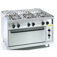 EKU Thermik 850 Gasherd PowerBurner mit Elektro-Jumbobackofen JGEH-6