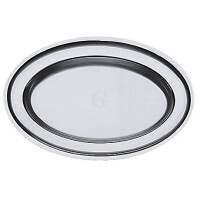 Contacto Bratenplatte, oval, gebördelt, 470 mm