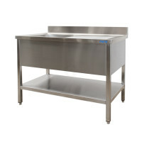 SARO Spültisch mit 1 Becken, links - 600 mm Tiefe, 1800mm